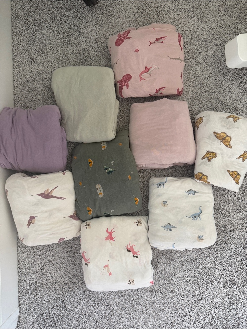 Kyte BABY Sheet Bundle - Pink, Lavender, Sage, Cream, Gray, White